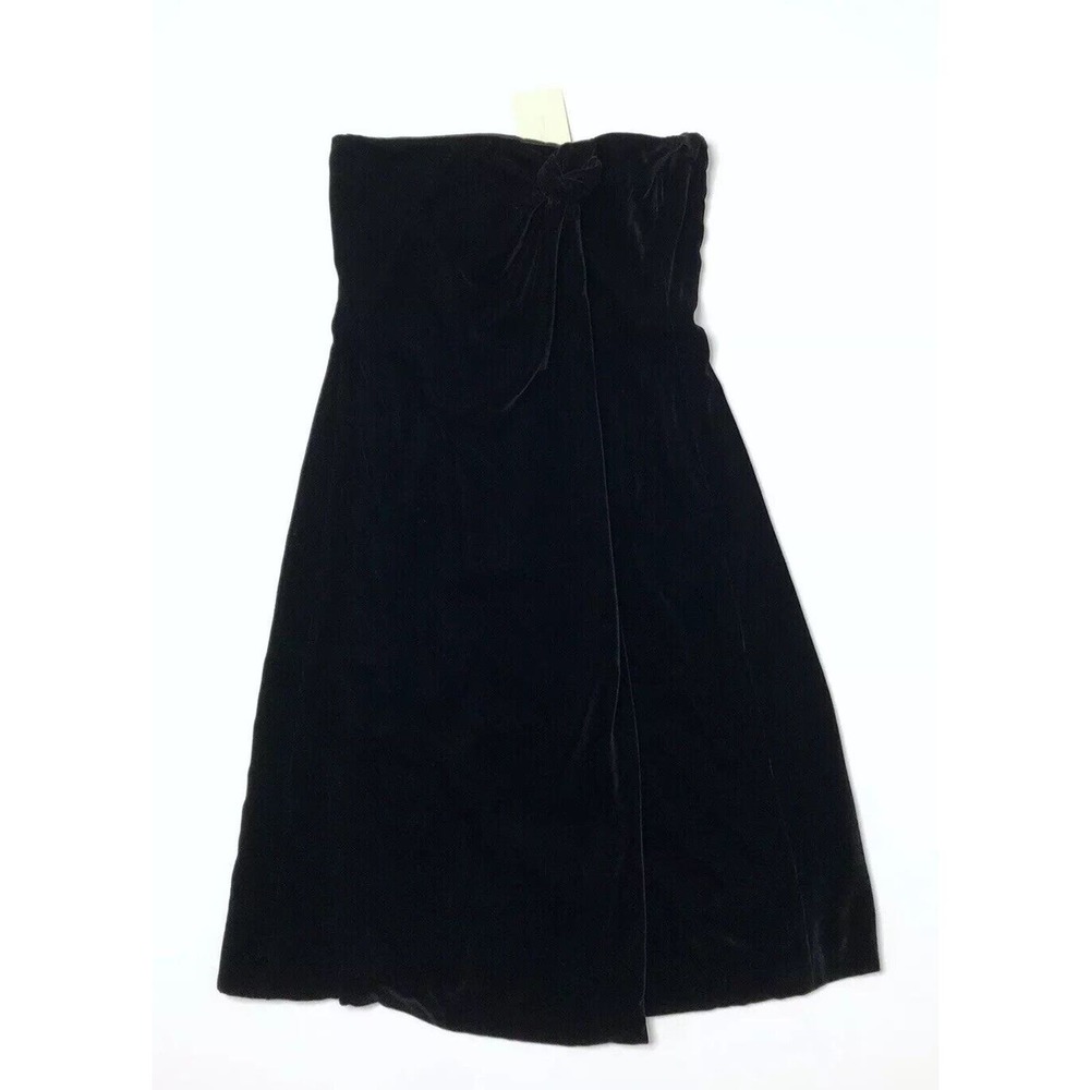 NWT Emporio Armani Strapless Dress Black Knot Velvet Party Women's‎ Size 10 $478